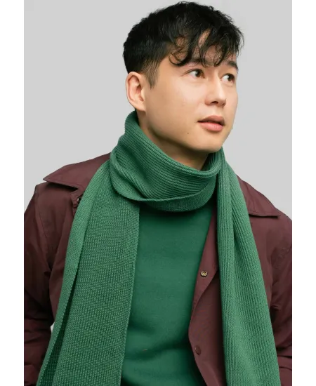 Sage green organic cotton plain scarf