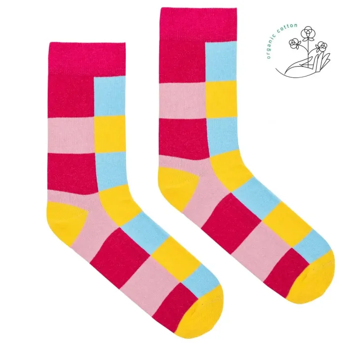 Pastel checker socks