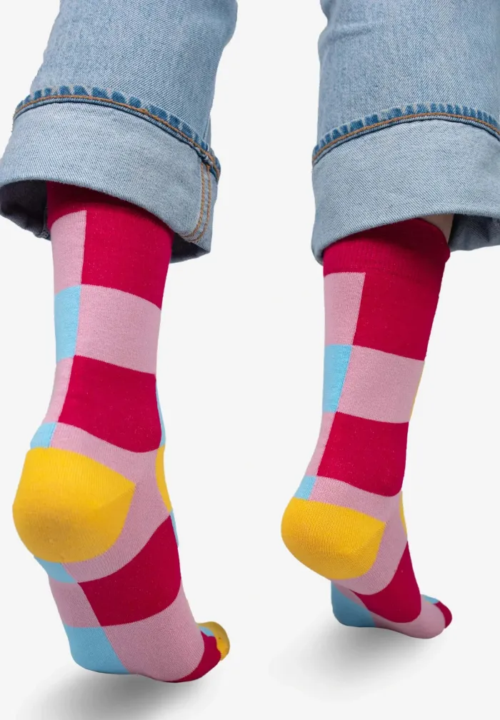 Pastel checker socks