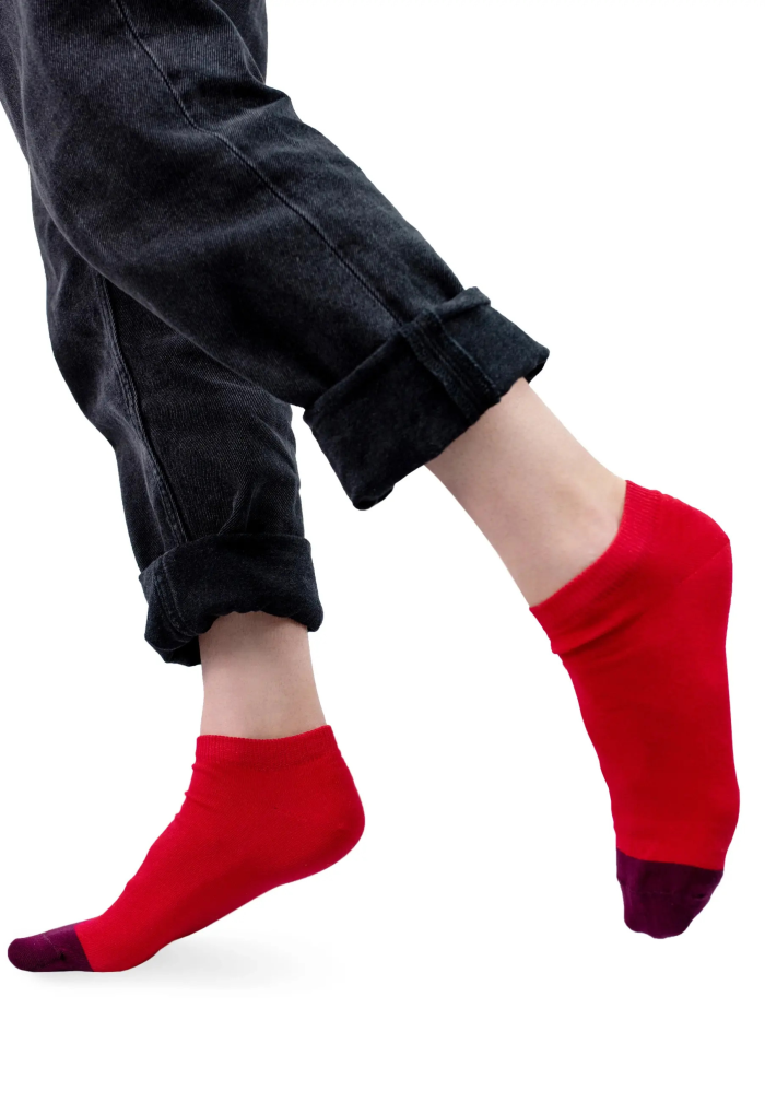 Red ankle socks