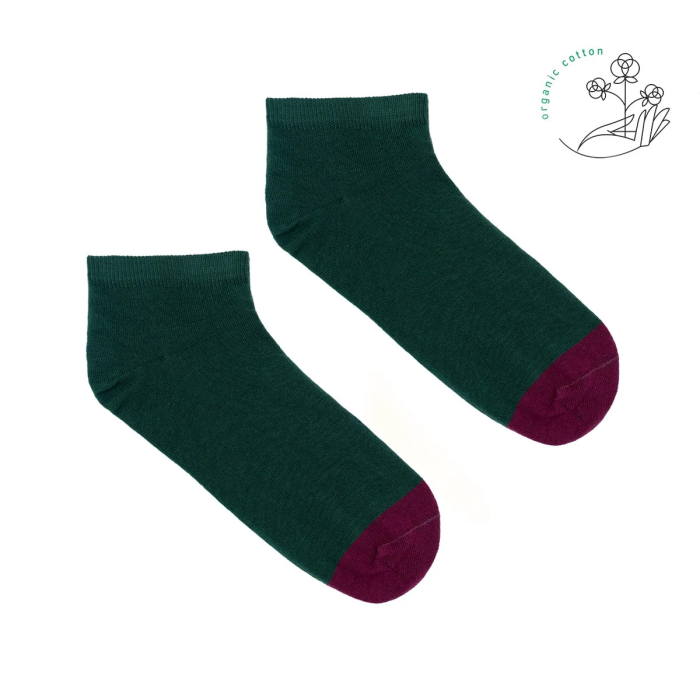 Bottle green ankle socks