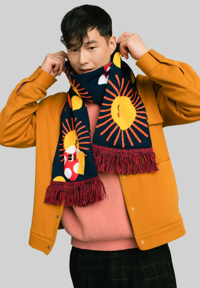 Organic cotton scarf Friendship