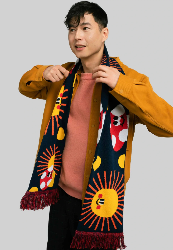 Organic cotton scarf Friendship