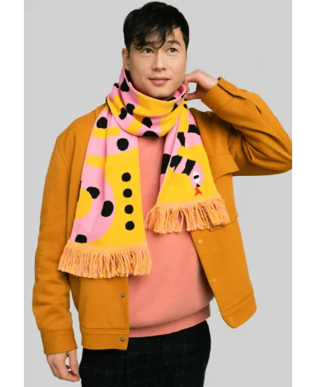 Organic cotton scarf Snake