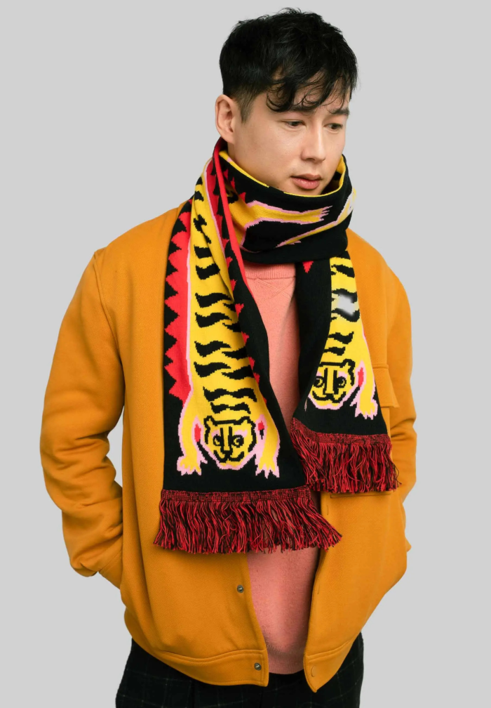 Organic cotton scarf Tigers