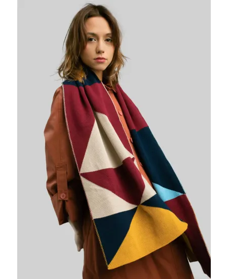 Organic Cotton Jacquard Scarf Minimalism