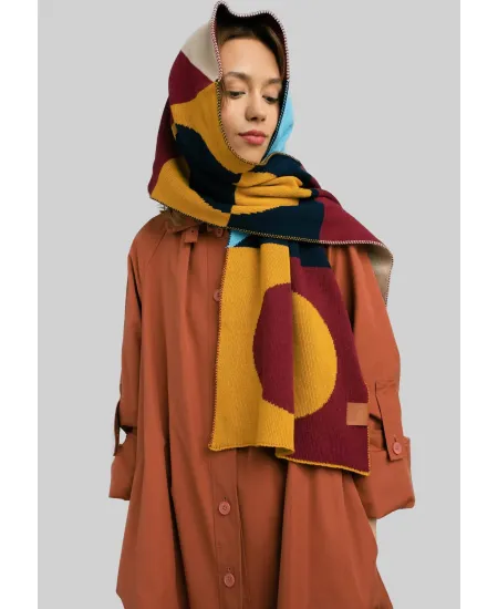 Organic Cotton Jacquard Scarf Minimalism