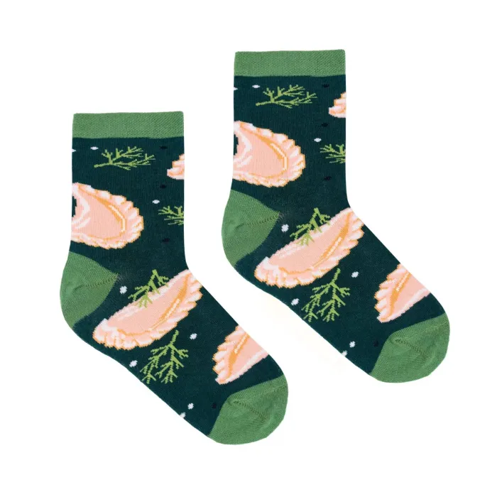 Kids socks green Dumplings