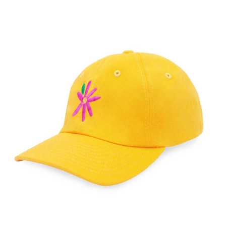 Low profile baseball cap Flower yellow
