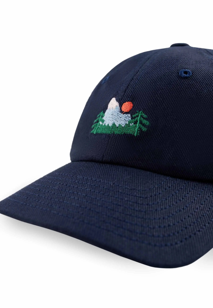 Low profile baseball cap Mountains dark navy blue