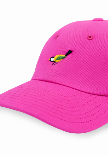 Low profile baseball cap Tit bird pink