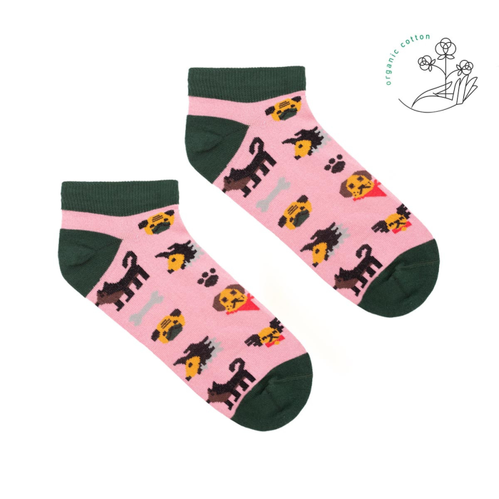 Organic cotton ankle socks Dogs and doggies