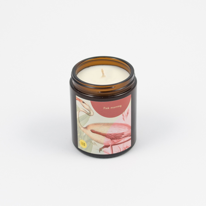 Soy candle hemp Pink Morning