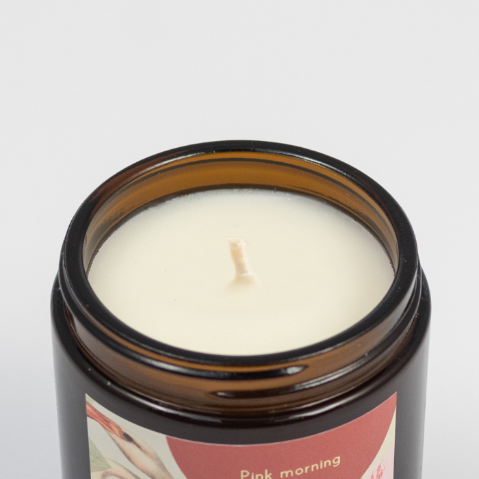 Soy candle hemp Pink Morning