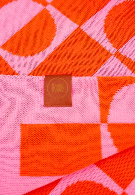 Organic cotton jacquard scarf Orange