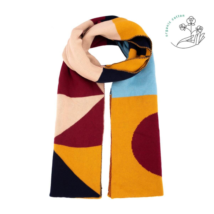 Organic Cotton Jacquard Scarf Minimalism
