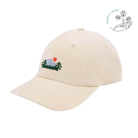 Czapka z daszkiem low profile z bawełny organicznej Góry