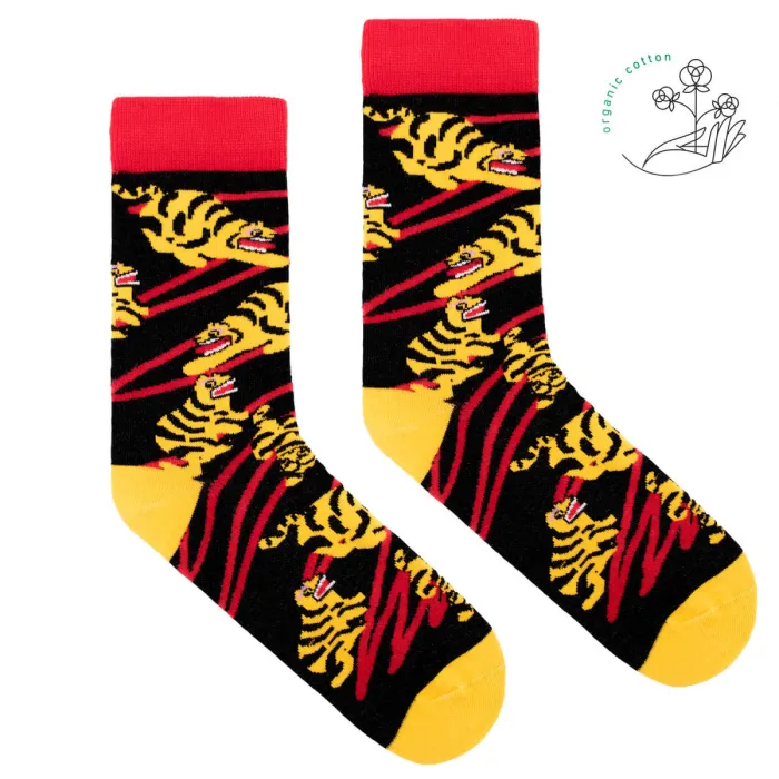 Skarpetki z bawełny organicznej Tygrysy