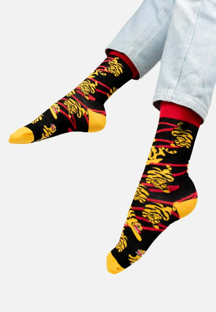 Skarpetki z bawełny organicznej Tygrysy