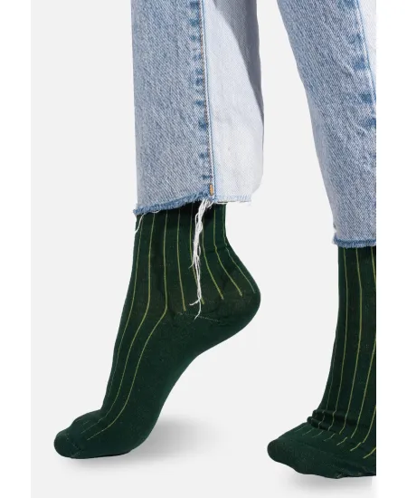 Bottle green organic cotton suit socks with green elastane
