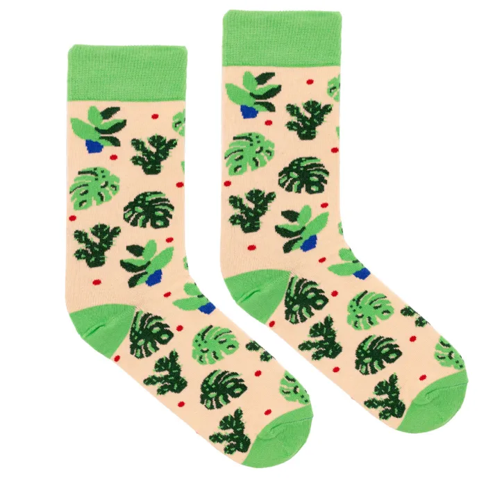 Skarpetki z bawełny organicznej Roślinki