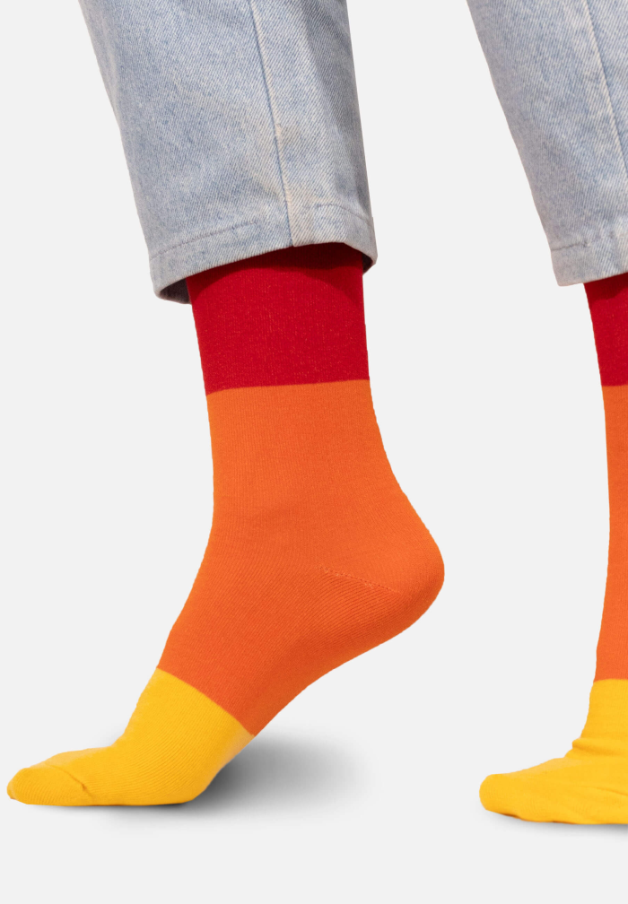 Organic cotton colorful socks sahara