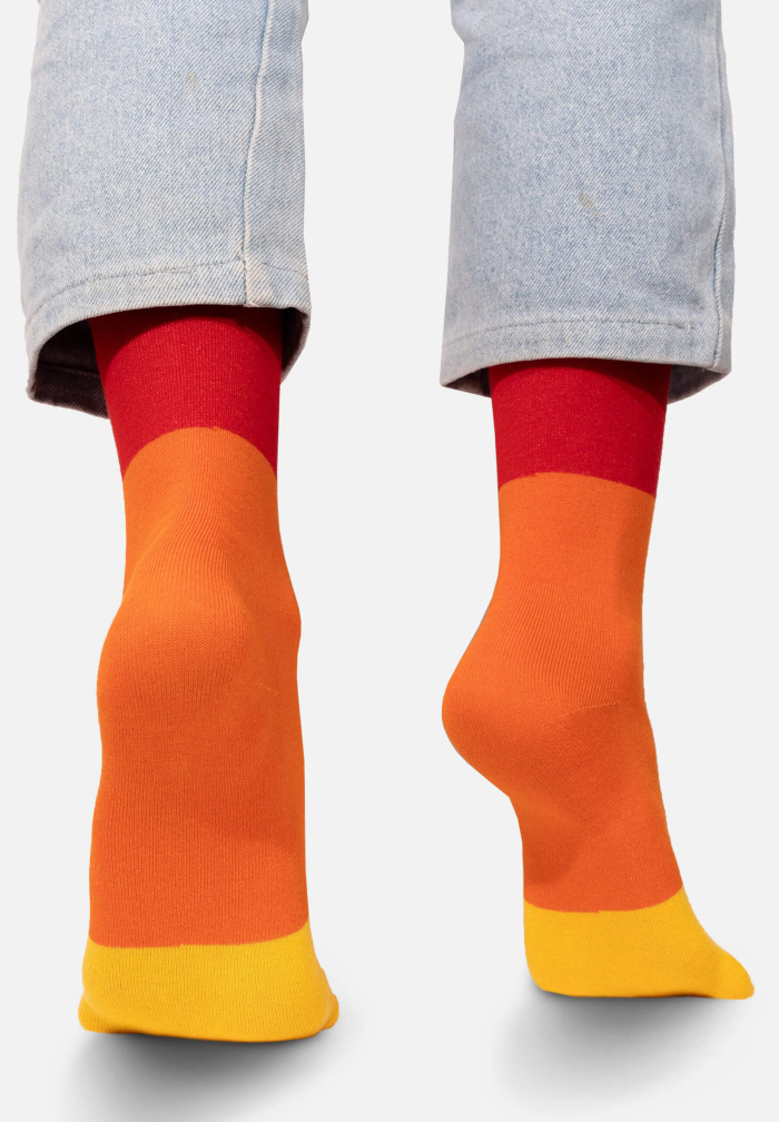 Organic cotton colorful socks sahara