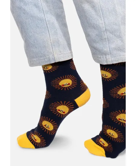 Organic cotton socks Sunny face