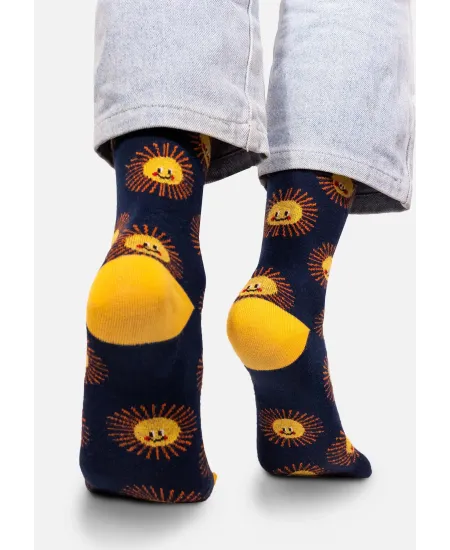 Organic cotton socks Sunny face