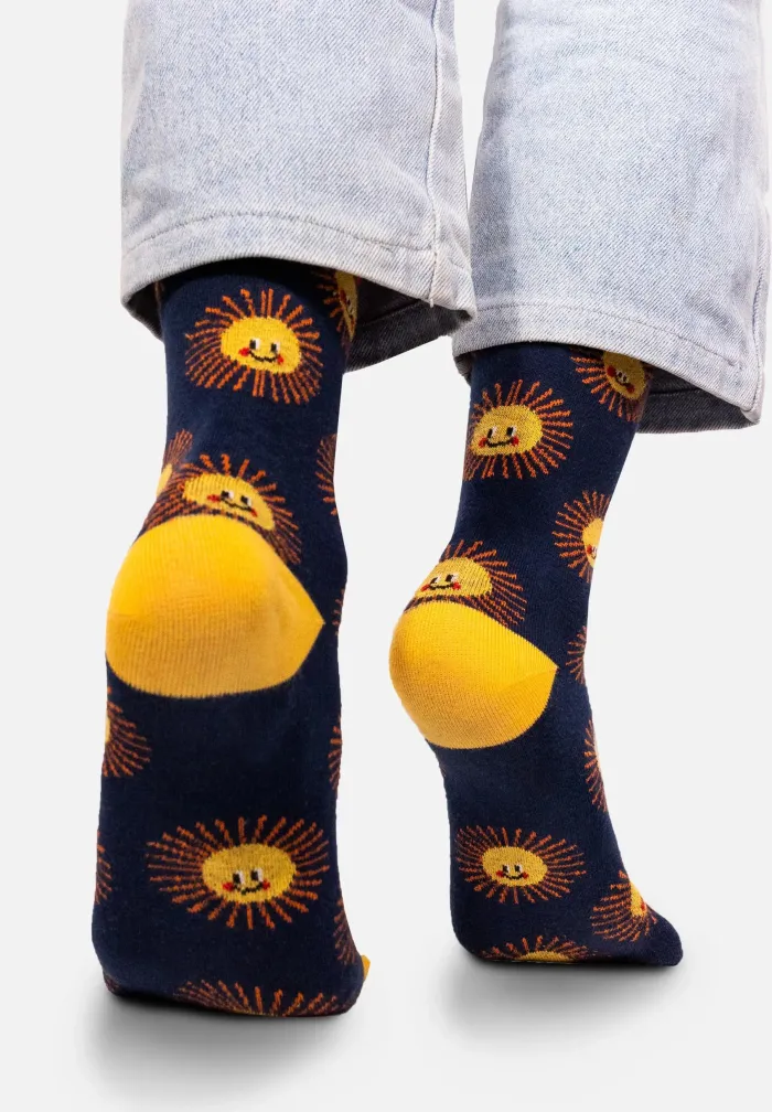 Organic cotton socks Sunny face