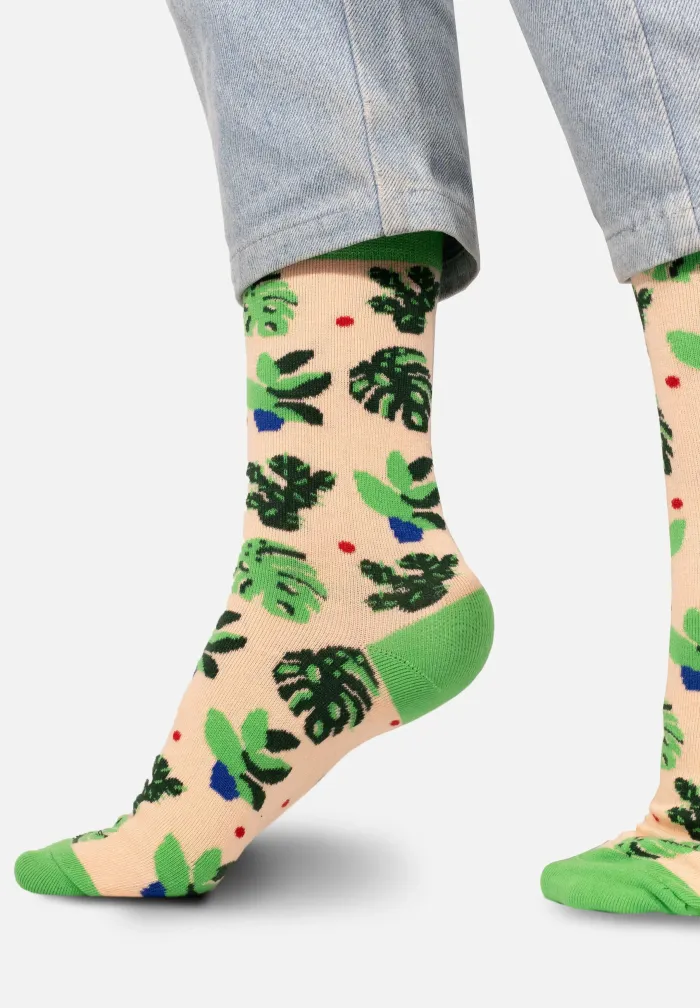 Skarpetki z bawełny organicznej Roślinki