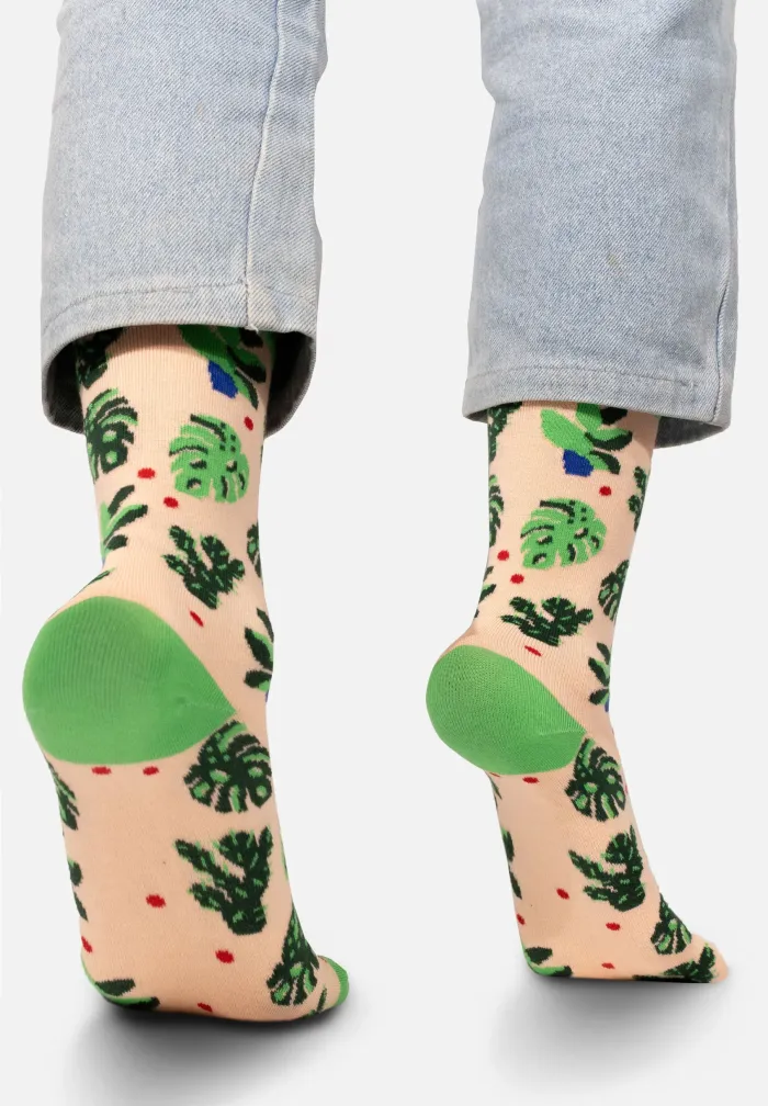 Skarpetki z bawełny organicznej Roślinki