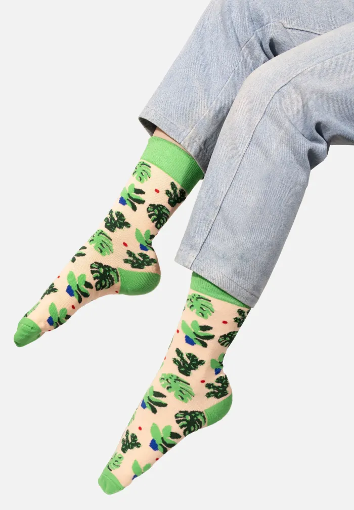 Skarpetki z bawełny organicznej Roślinki