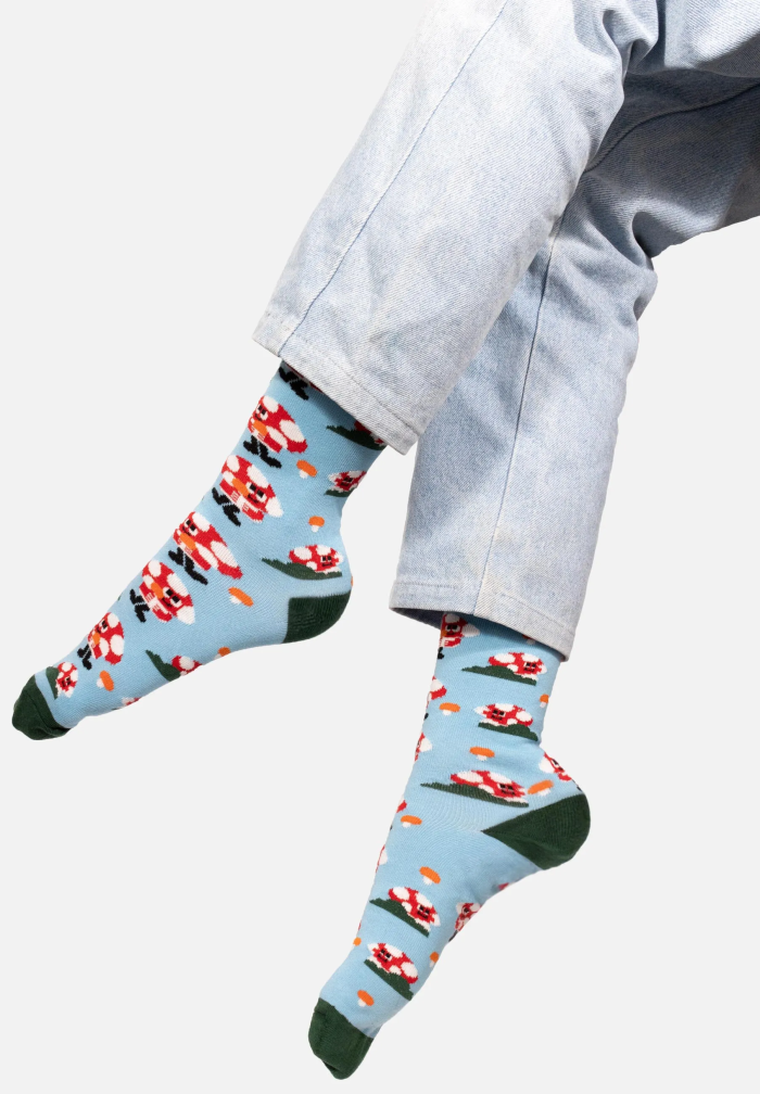 Organic cotton socks Mushrooms