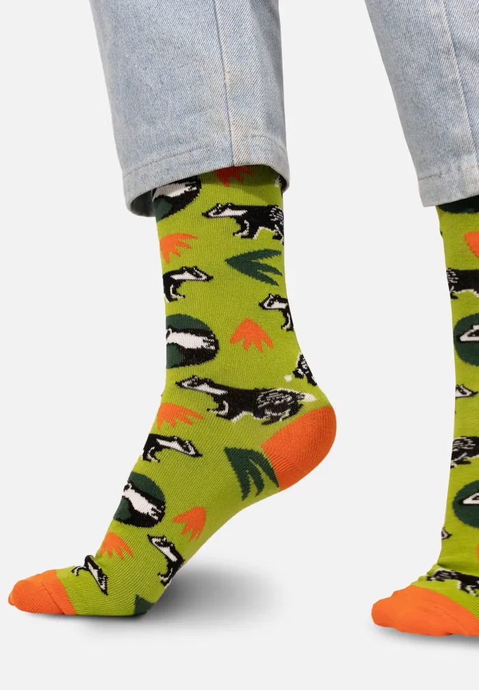 Skarpetki z bawełny organicznej Borsucza nora