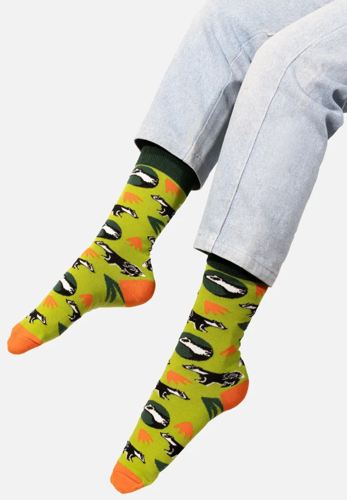 Skarpetki z bawełny organicznej Borsucza nora