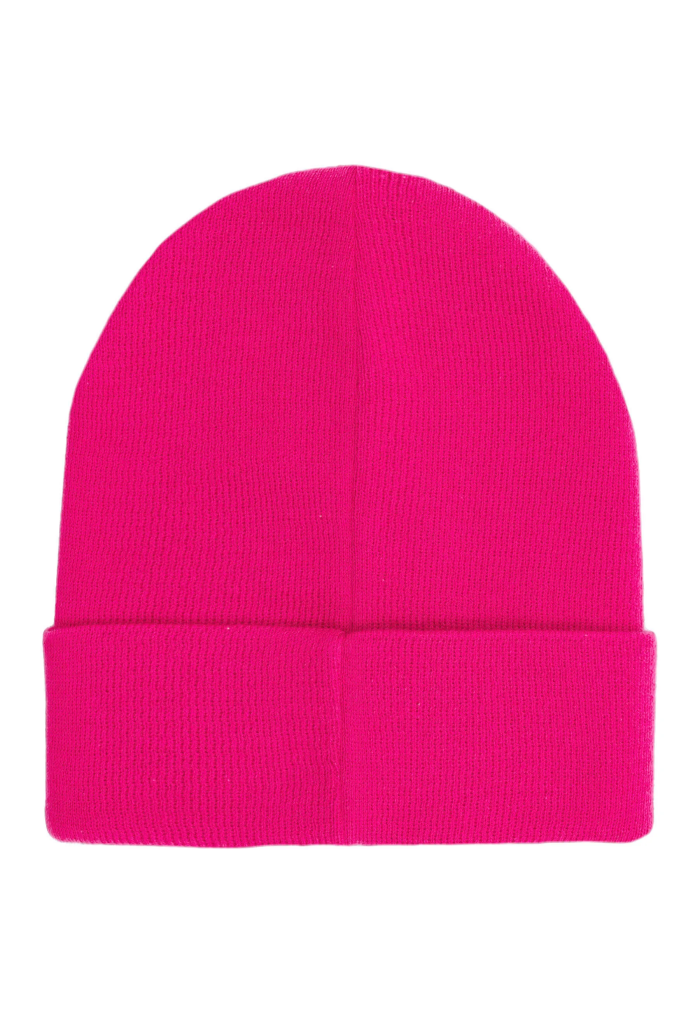 Pink organic cotton classic beanie