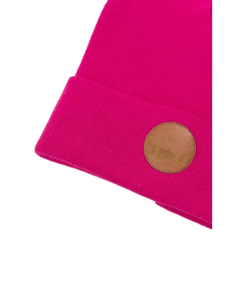 Czapka beanie z bawełny organicznej różowa