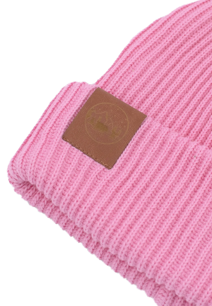 Pink levconia organic cotton winter beanie