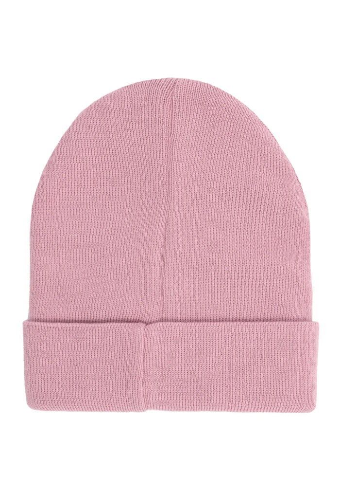 Czapka beanie z bawełny organicznej pudrowy róż
