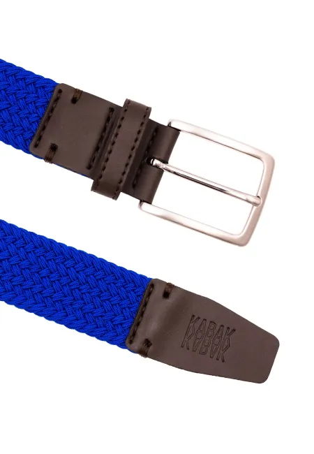 Recycled woven belt cornflower blue
