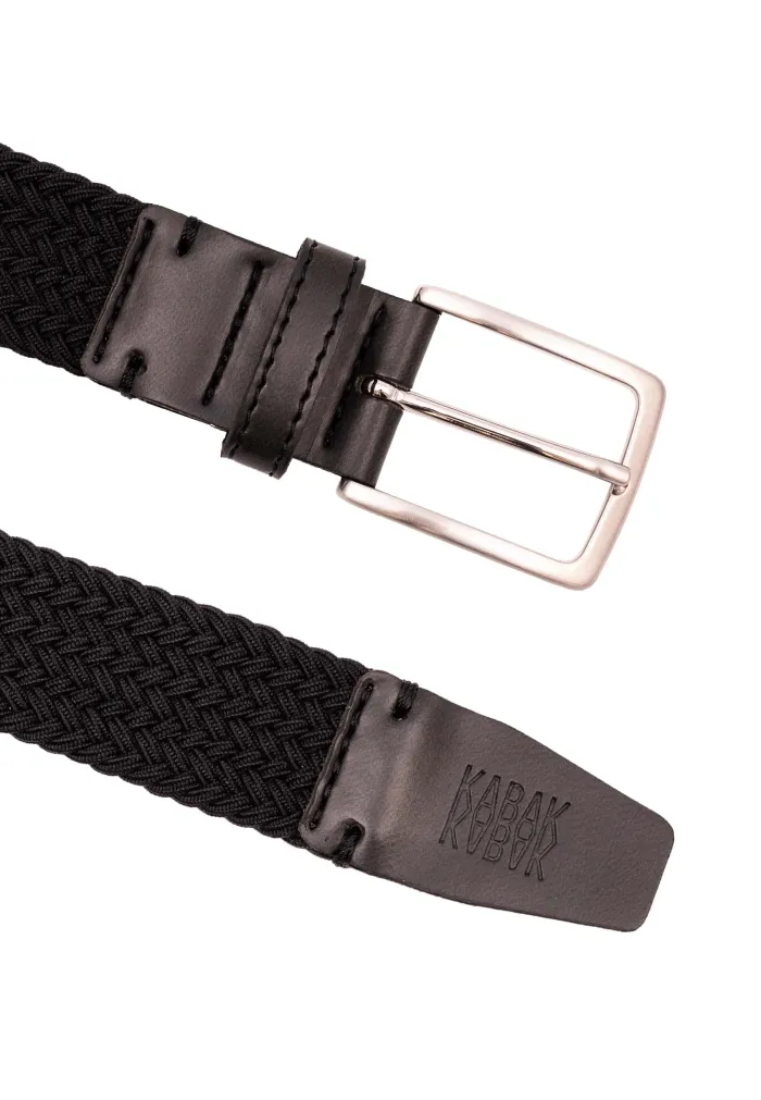 Pasek pleciony z recyklingu czarny