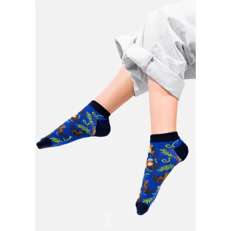 Ankle socks otters in cornflower love
