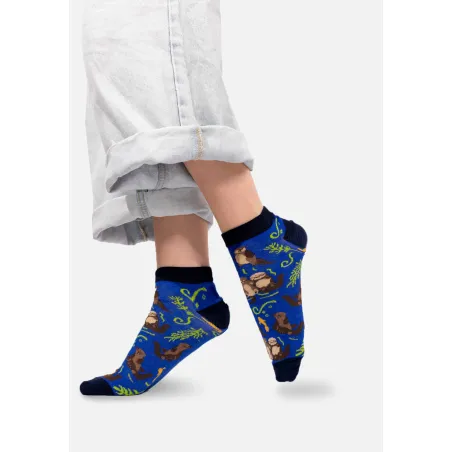 Ankle socks otters in cornflower love