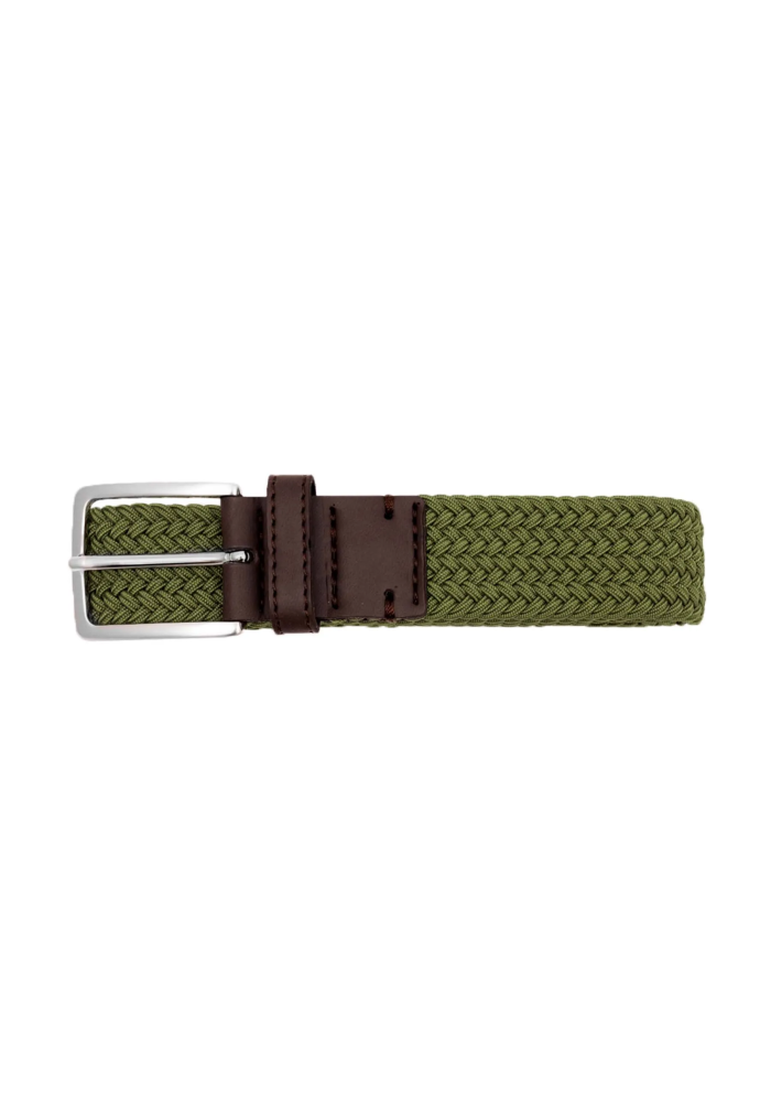 Recycled woven belt olive