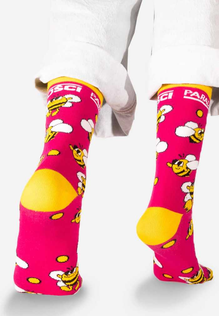 Socks Pink Bumblebee
