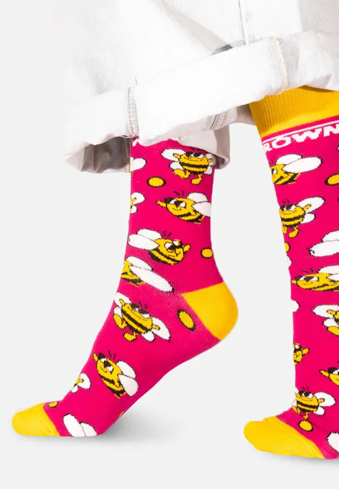 Socks Pink Bumblebee