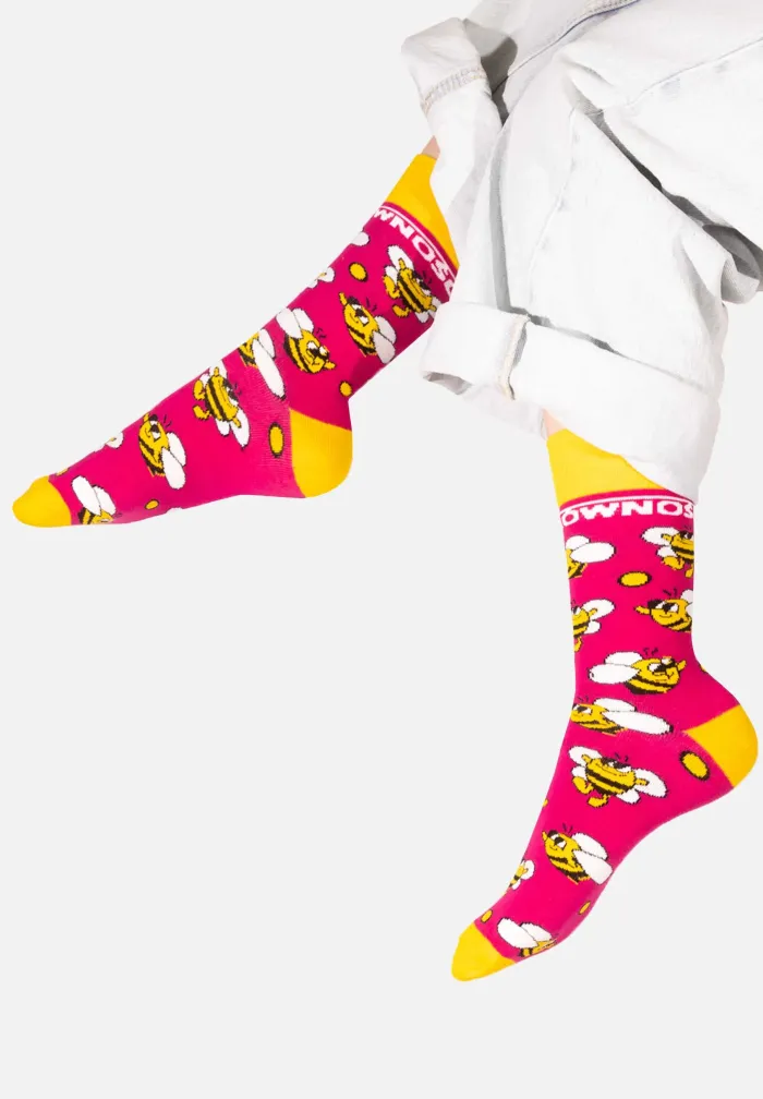 Socks Pink Bumblebee