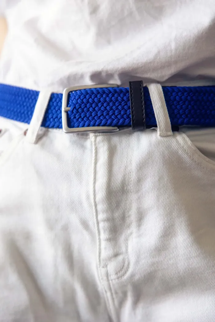 Pasek pleciony z recyklingu chabrowy