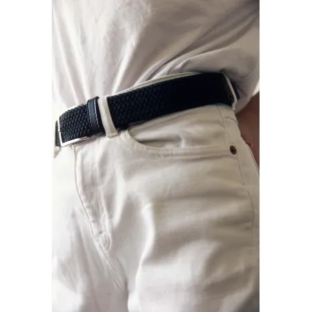 Recycled woven belt black